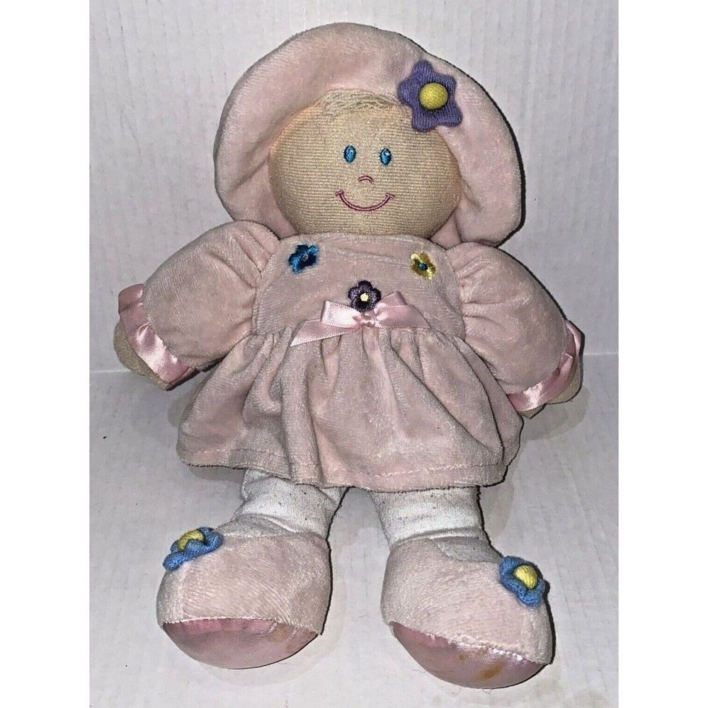 Kids Preferred Plush KIRA Pink Doll Baby Lovey 11"  90301 Kira Flowers 2003 RARE